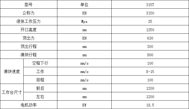 315吨框架式液压机参数.png